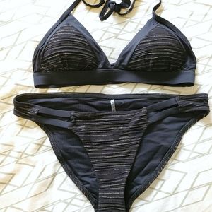 Vitamin A Swimwear Isis Black Bikini NWOT